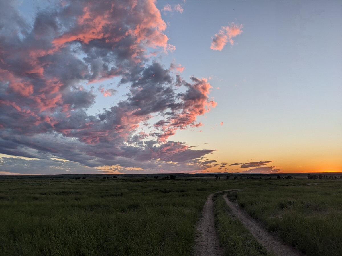 Sunset over the Montana prairie